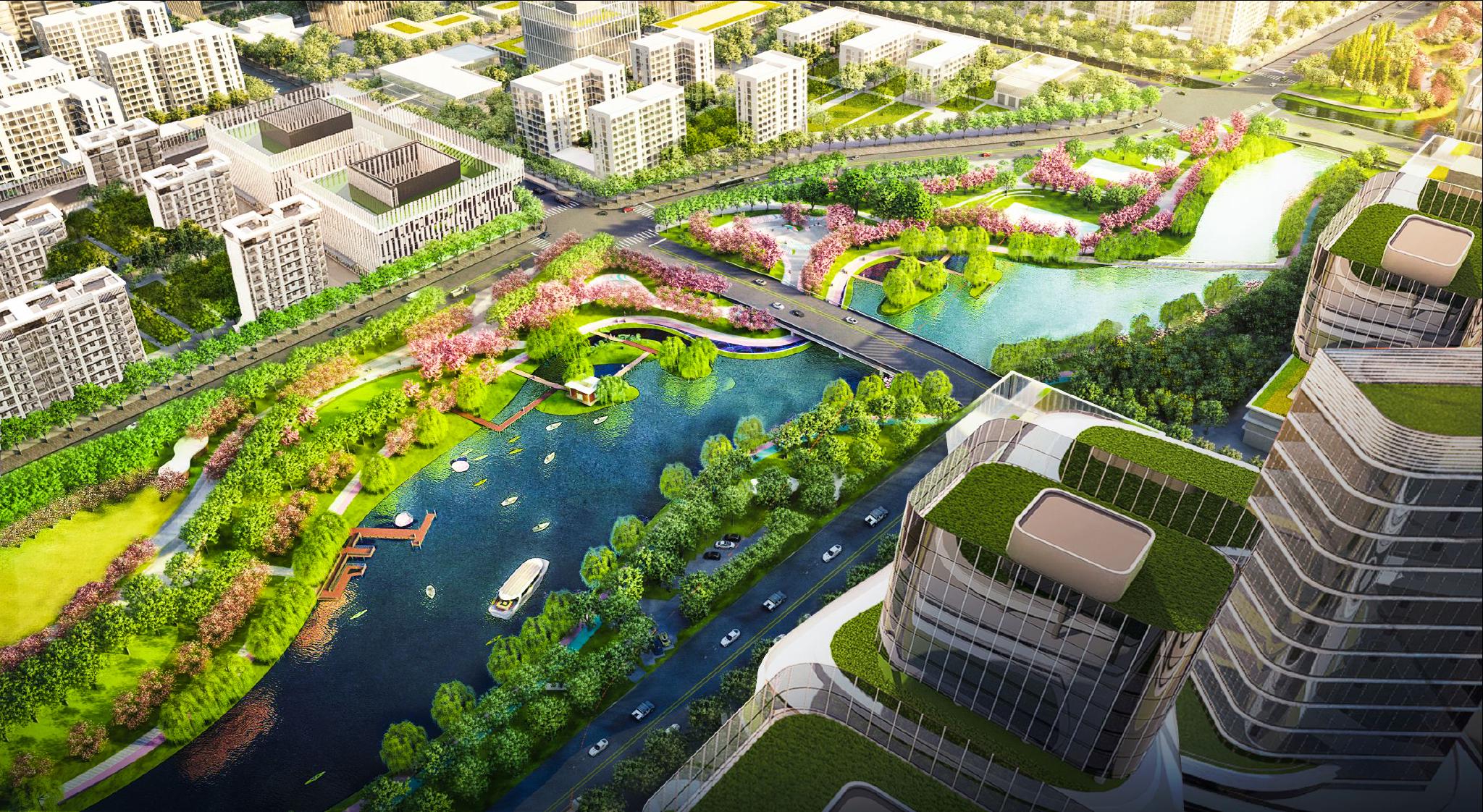 打造世界级城市滨水中央公园，上海虹桥前湾公园开工建设__财经头条