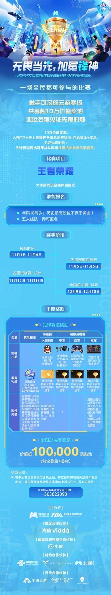 官宣！2022TGA云上先锋杯全民赛携手海信Vidda首席合作休闲区蓝鸢梦想 - Www.slyday.coM