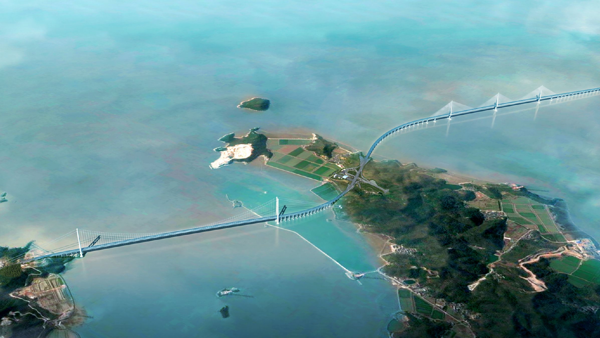 中国桥跨海新纪录!宁波舟山港六横公路大桥二期工程开工|舟山市_新浪