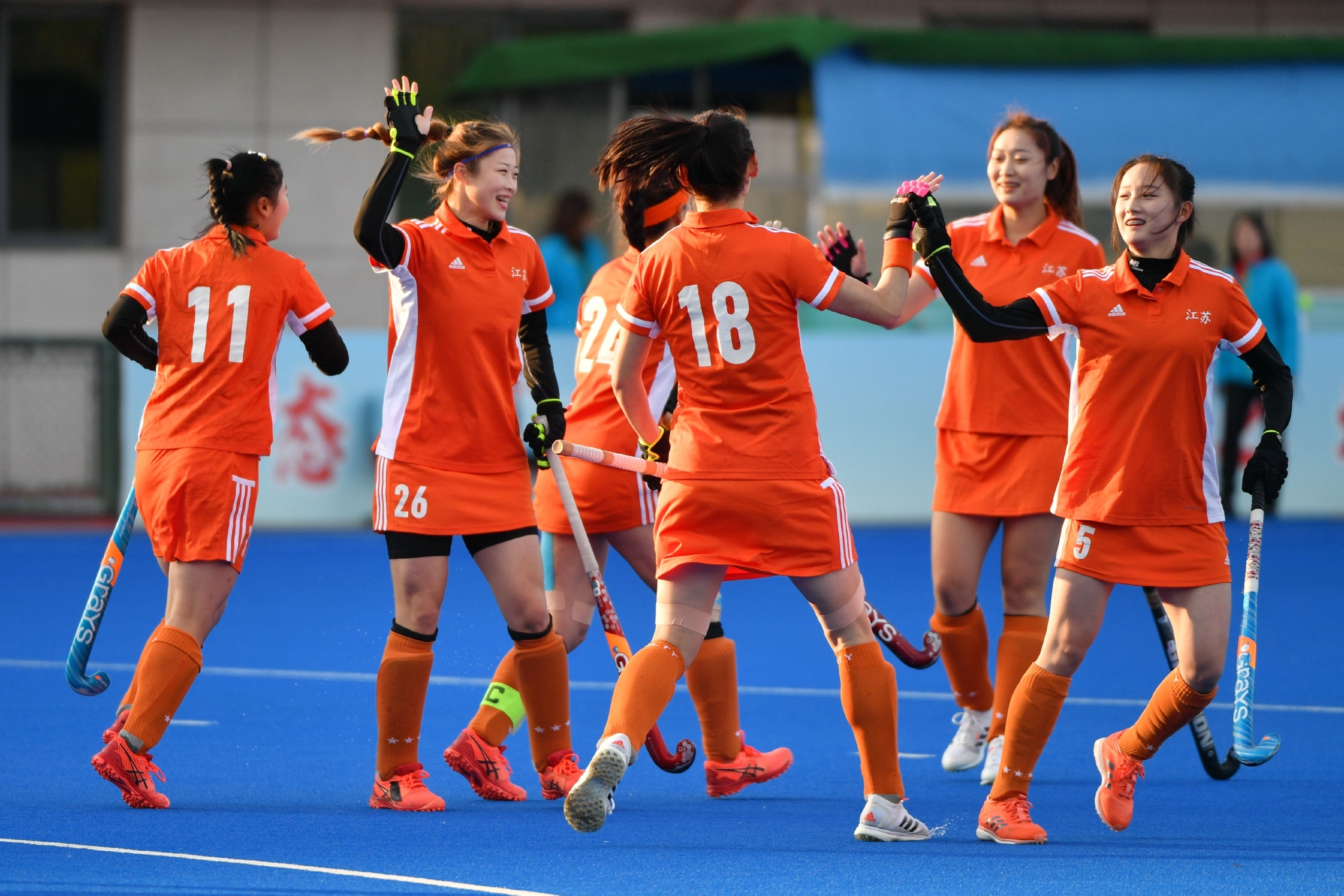 曲棍球——全国女子锦标赛：江苏队胜天津队休闲区蓝鸢梦想 - Www.slyday.coM
