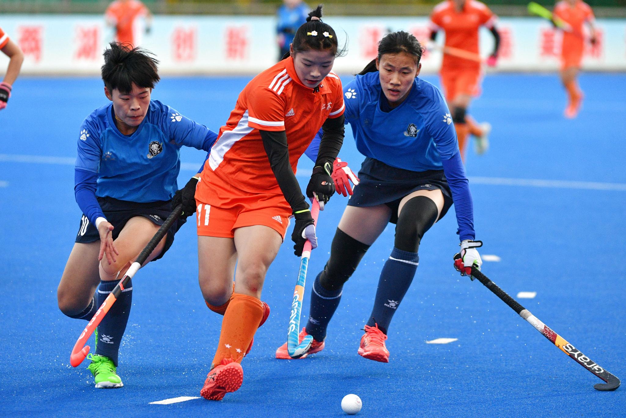 曲棍球——全国女子锦标赛：江苏队胜天津队休闲区蓝鸢梦想 - Www.slyday.coM