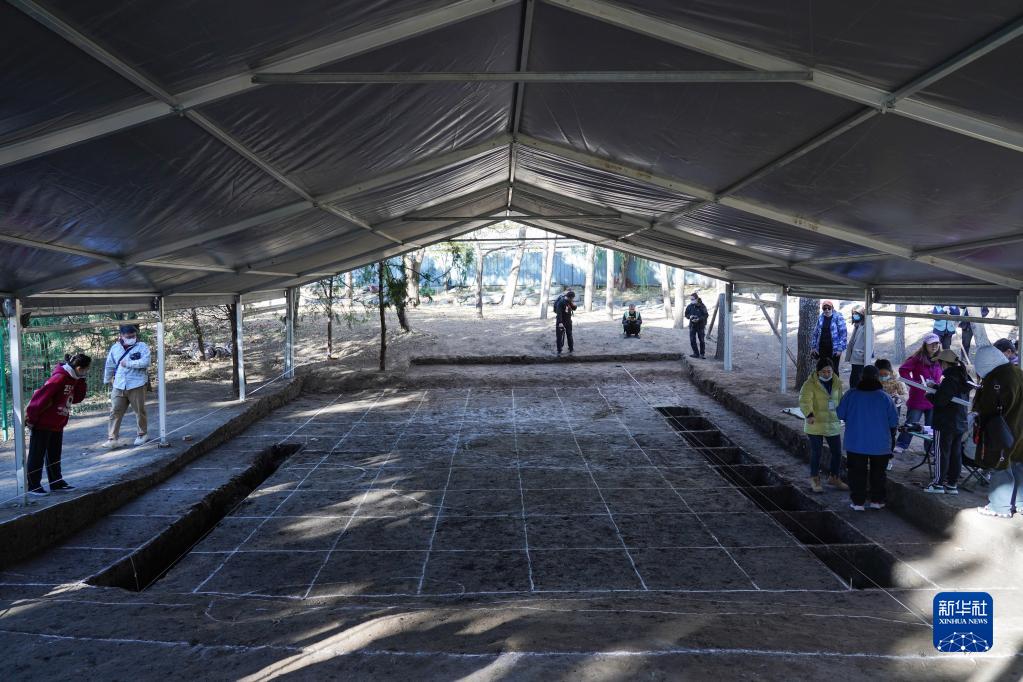 　　11月4日拍摄的皇家稻田遗址考古发掘现场。新华社记者 陈钟昊 摄