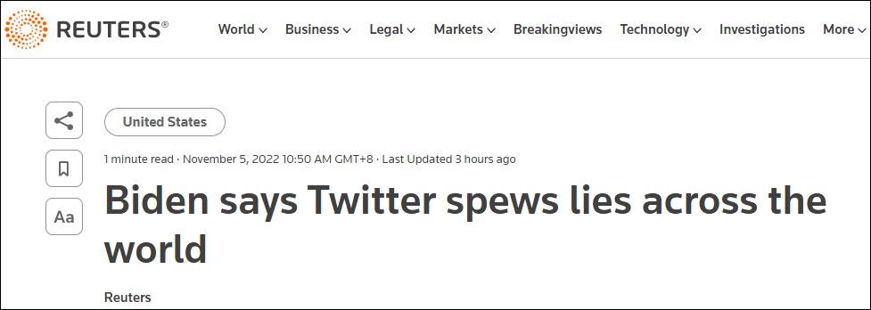 拜登称"推特向全世界撒谎"，马斯克回怼休闲区蓝鸢梦想 - Www.slyday.coM