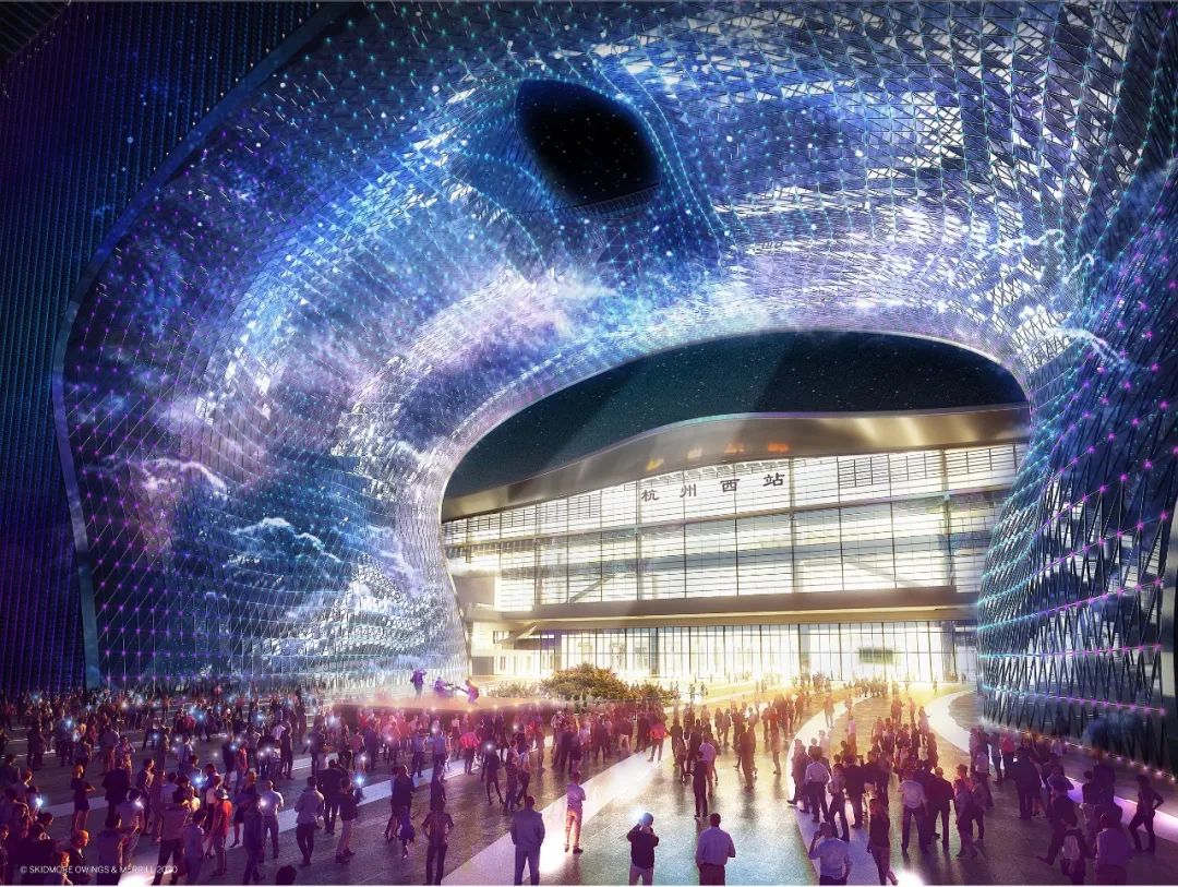杭州西站"云门"亮了!新地标初露雄姿|杭州市_新浪财经_新浪网