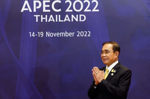 18日，泰国总理巴育在曼谷出席APEC会议。（俄罗斯卫星社）
