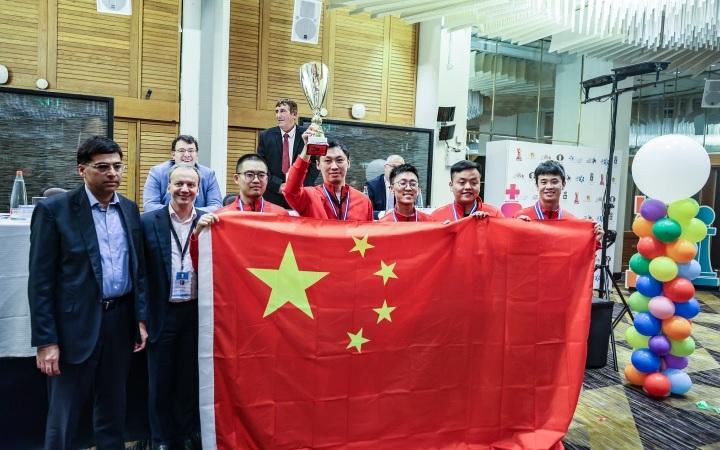 中国队第3次获得国象男团世锦赛冠军。&nbsp; 图/国际象棋联合会