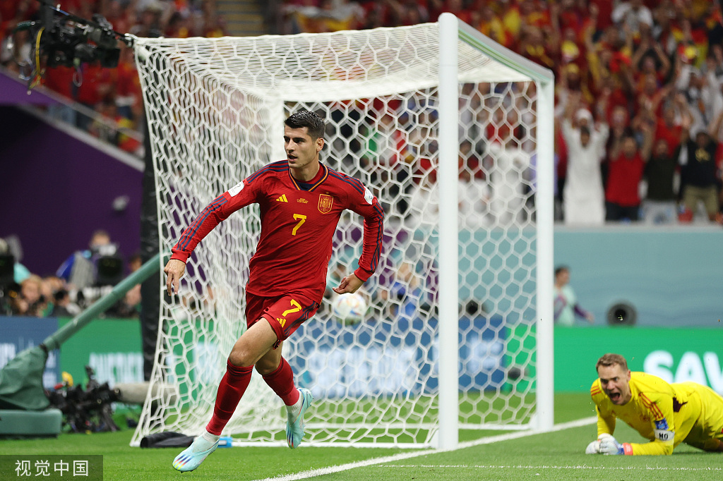 莫拉塔替补登场进球.