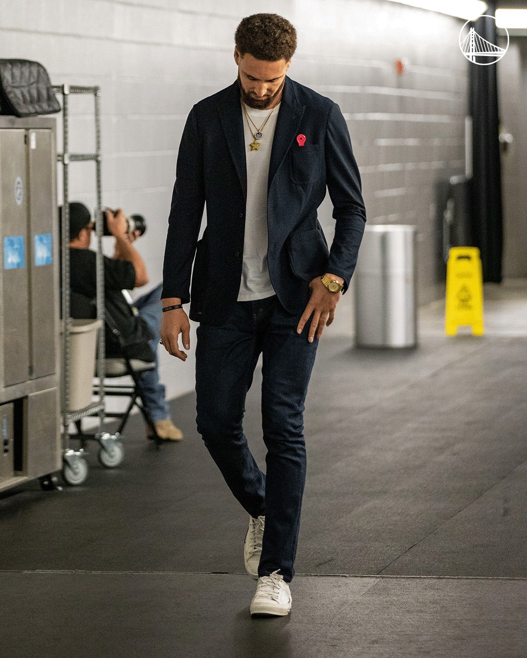 【nba球员穿搭】克莱修身便西大金表 沃尔全副武装大棉袄|克雷