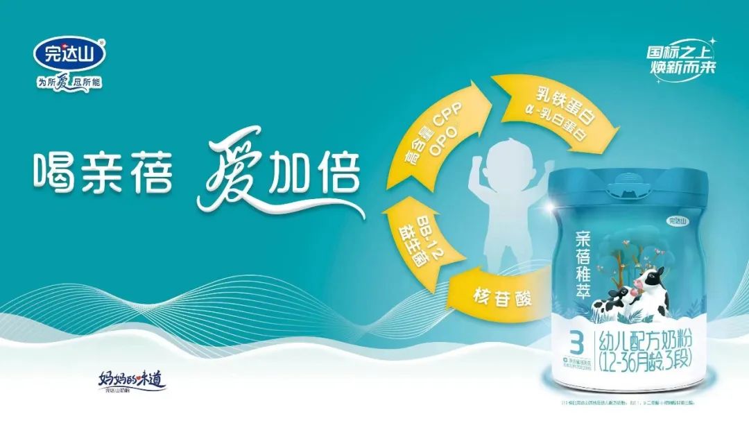 新配方:完达山亲蓓稚萃老配方:完达山亲蓓①,名称完达山亲蓓稚萃2.