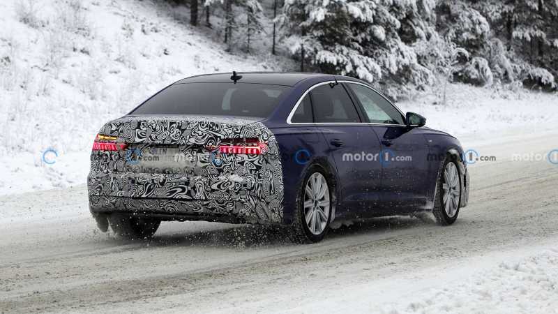 新款奥迪a6路试谍照曝光最快2022年底亮相外观内饰优化升级