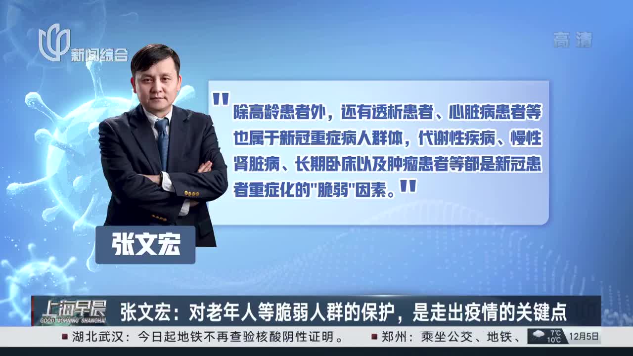 视频|张文宏:对老人等脆弱人群保护是走出疫情关键点|张文宏|疾病|新冠肺炎_新浪新闻