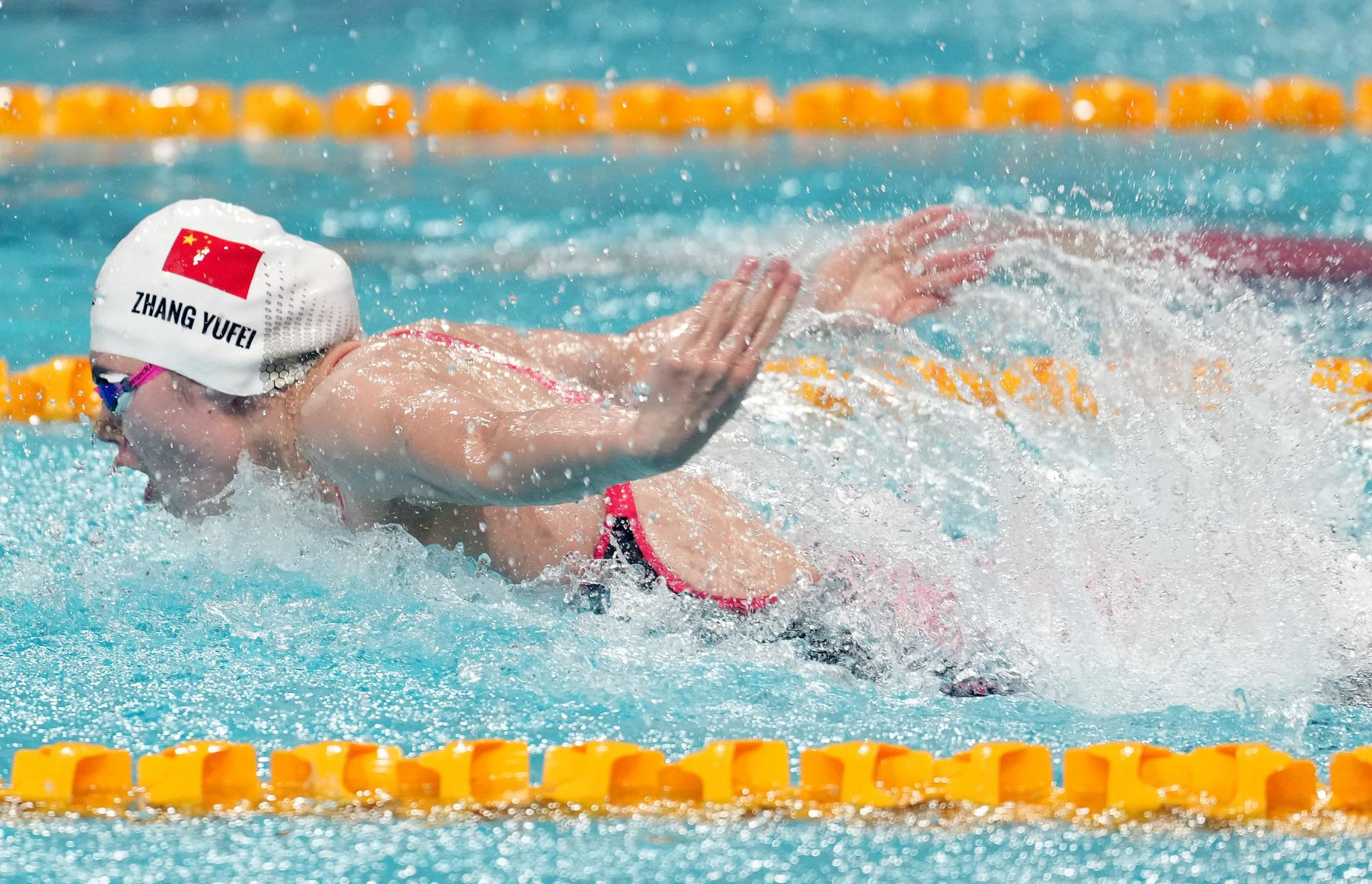 资料图:这是10月28日,在中国国家游泳队2022年短池世锦赛达标赛中,张