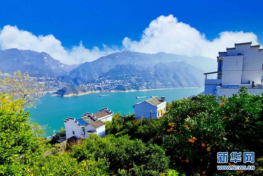 湖北秭归西陵峡村初冬美