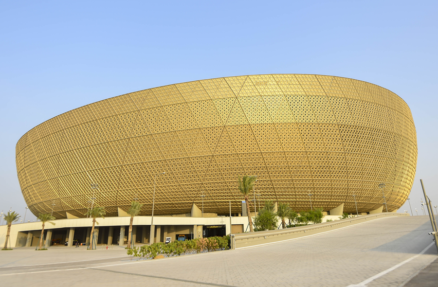 这是2022年8月11日在卡塔尔首都多哈拍摄的卡塔尔世界杯主体育场卢赛尔体育场。承担卡塔尔世界杯决赛、闭幕式等重要活动的主体育场卢塞尔体育场的施工建设任务由中国企业完成。