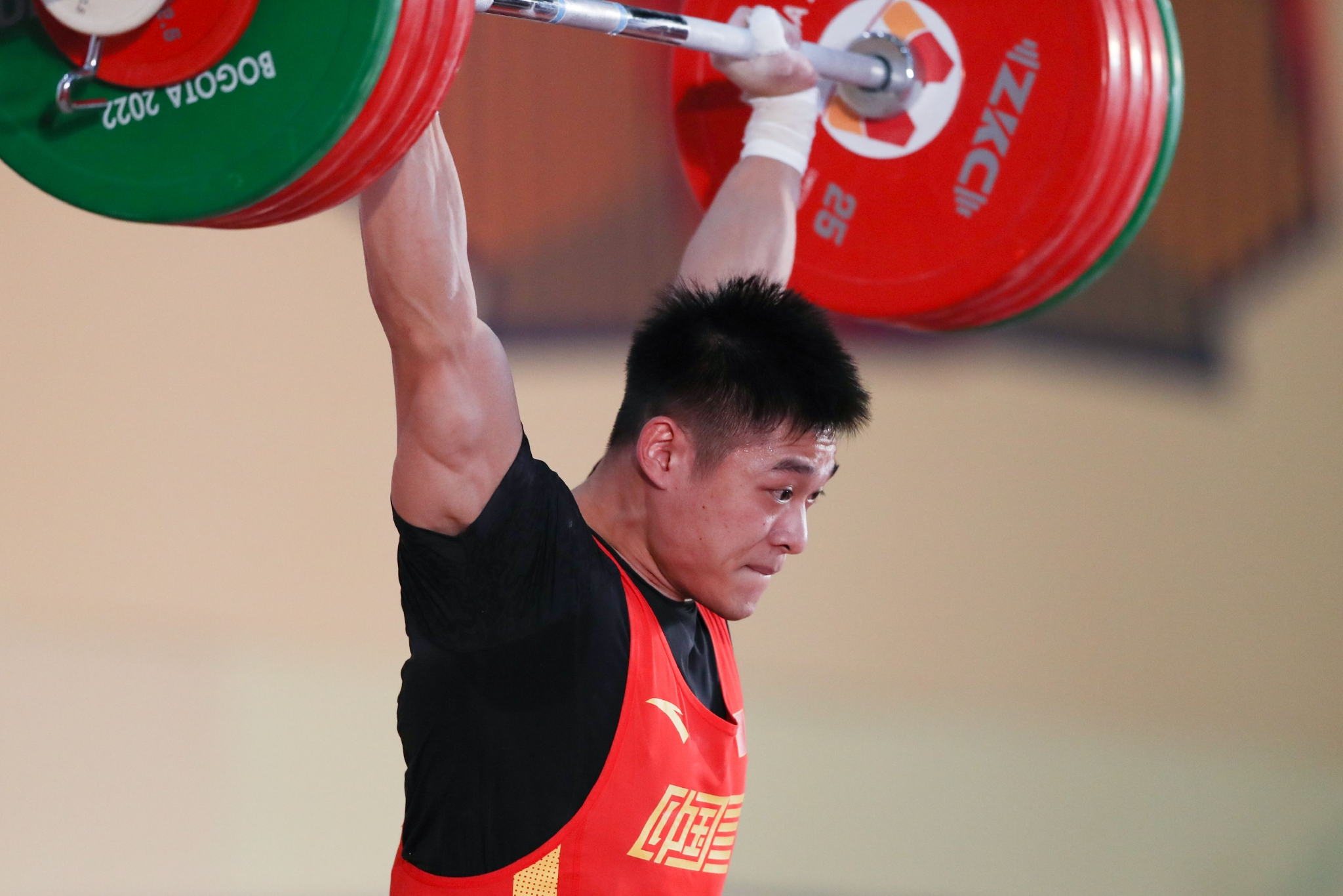 举重——世锦赛男子81公斤级:李大银获两金一银|李大银|挺举|举重