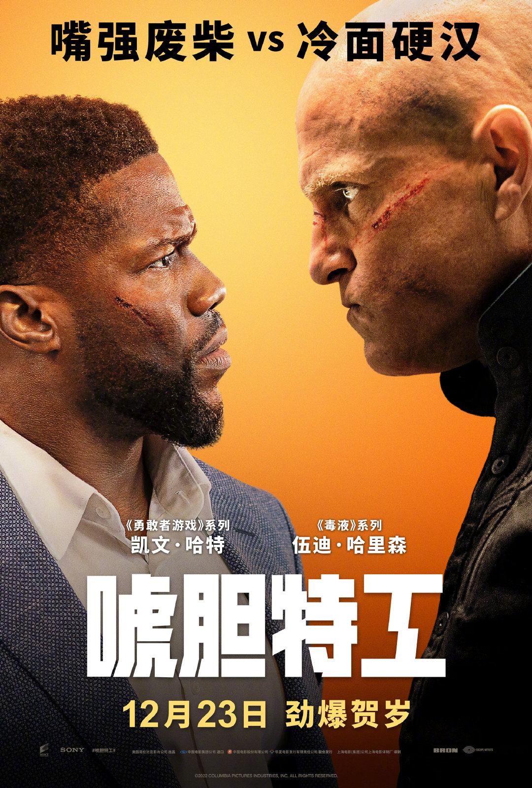 动作喜剧片《唬胆特工》内地定档12月23日,伍迪·哈里森主演