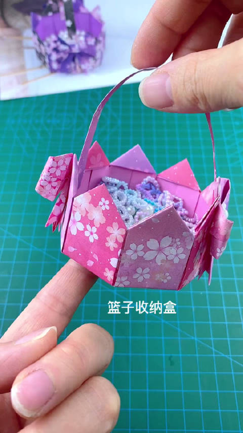 篮子折纸收纳盒,简单又实用.折纸__财经头条