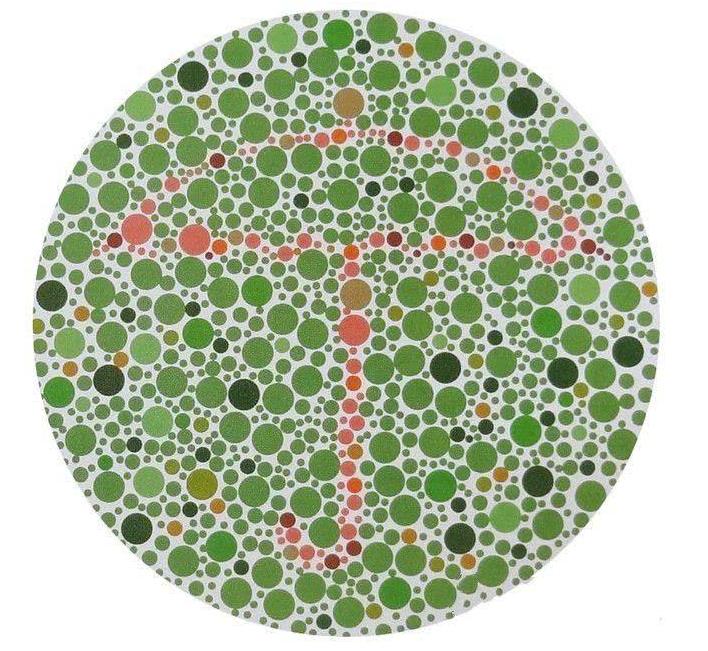 医院红绿色盲测试图图片