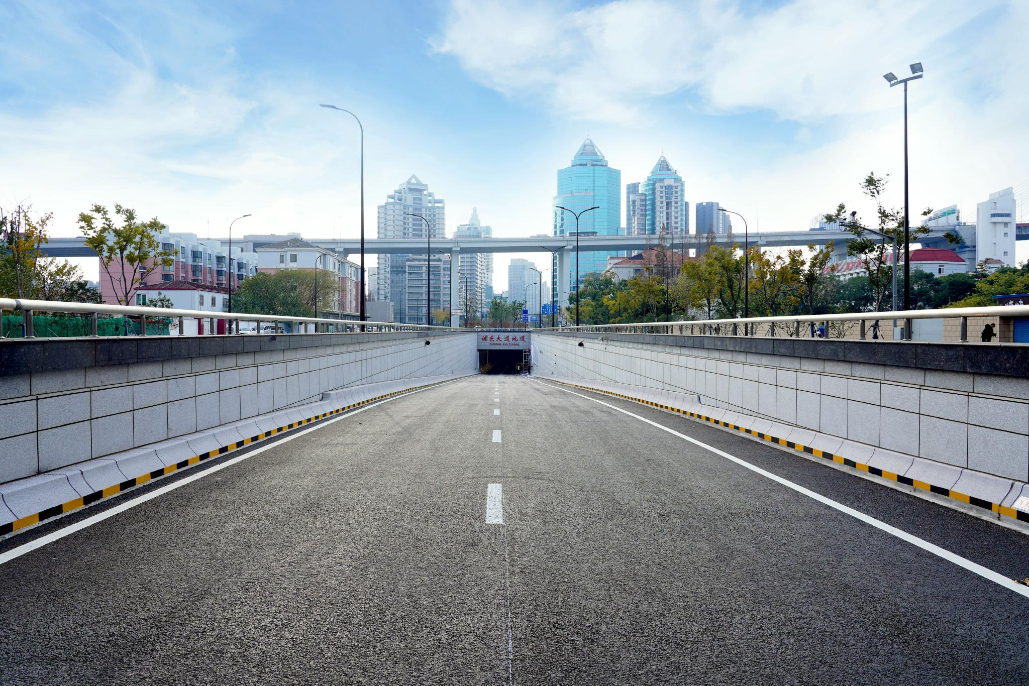 浦东大道地道23日24时通车从陆家嘴最快7分钟可达金桥