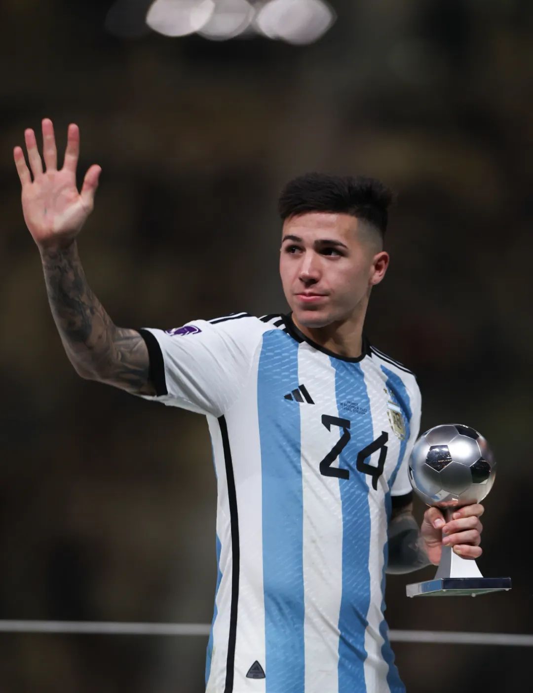 21岁的恩佐当选本届世界杯最佳新秀.&nbsp; 图/新华社