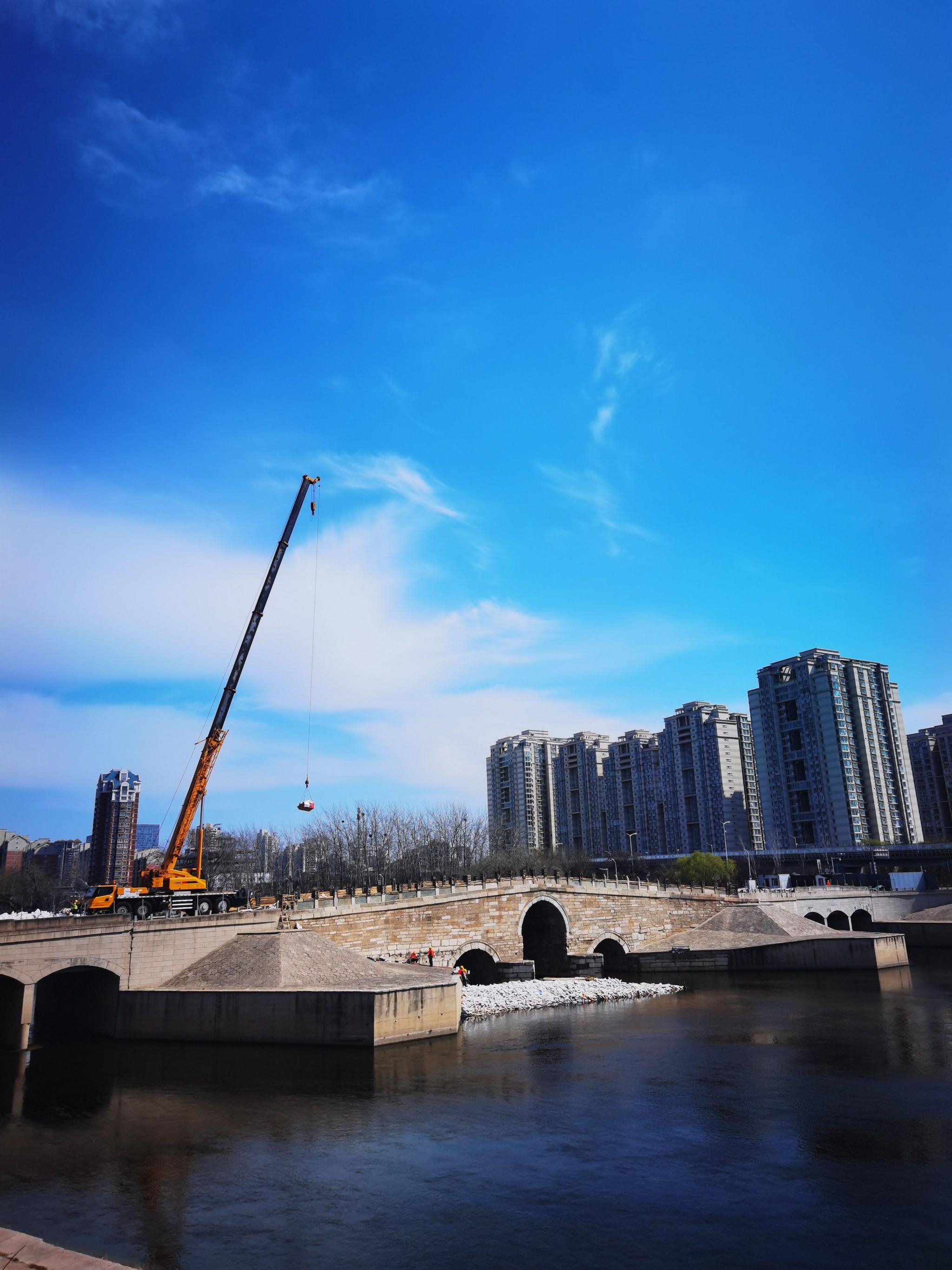 正在修缮中的永通桥