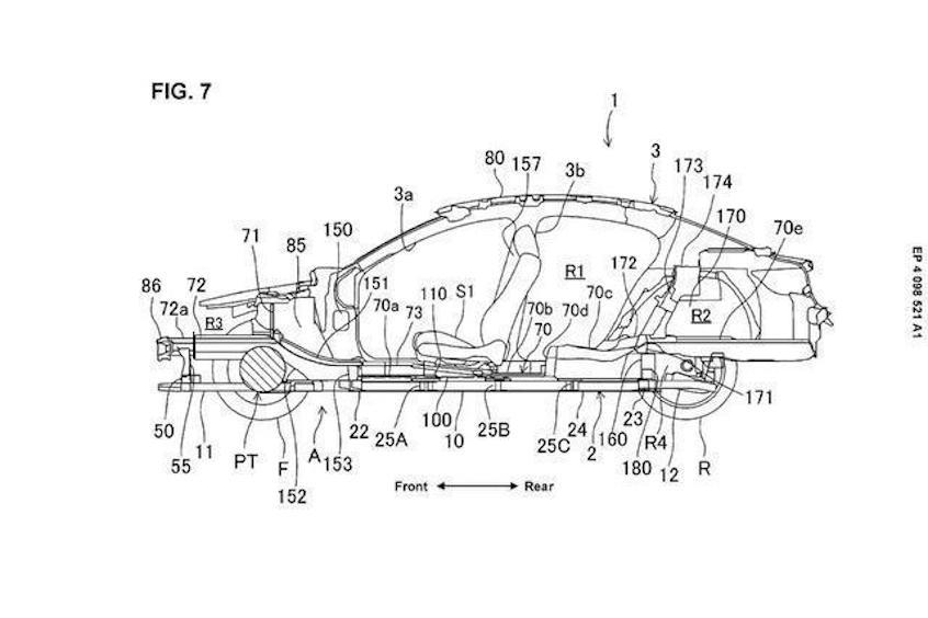 纯电马自达3？马自达纯电轿车专利图