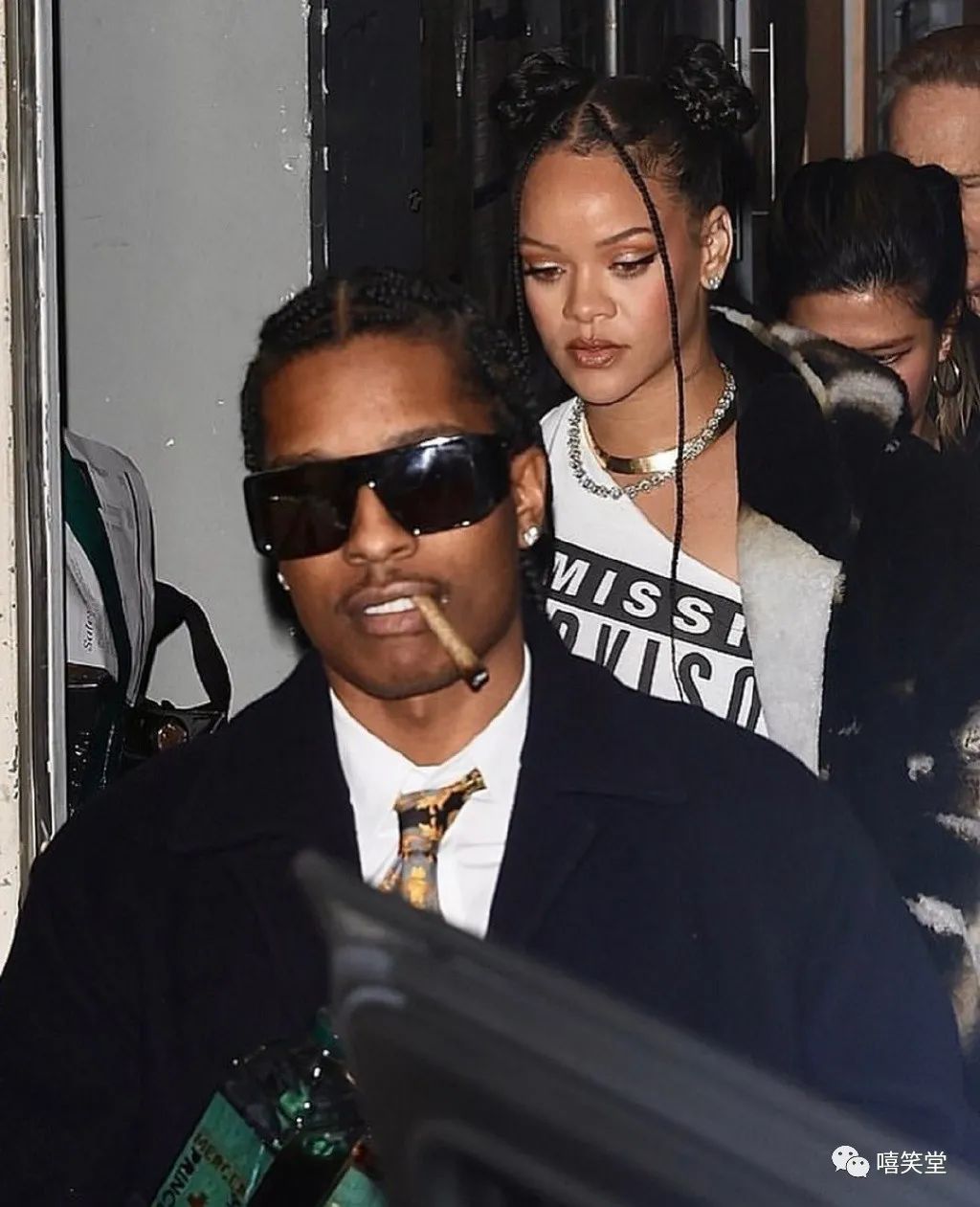 惊艳街拍rihanna和asaprocky