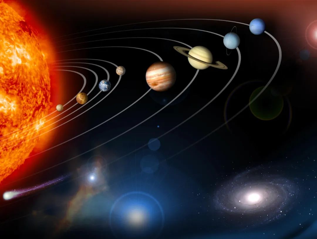 太阳系八大行星示意图