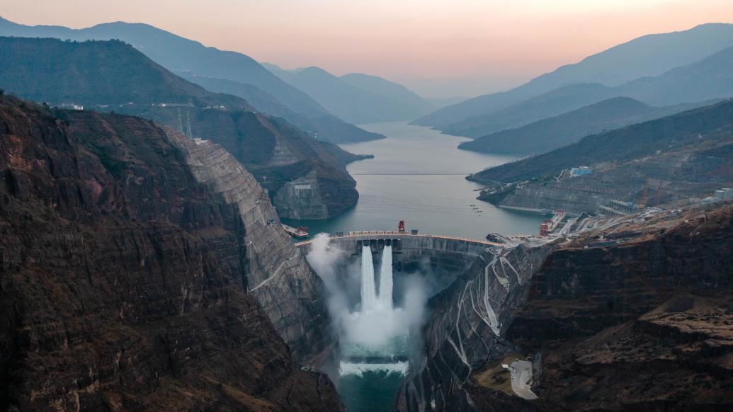 白鹤滩水电站一景.新华社&nbsp;图
