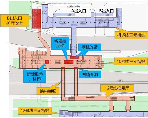 北京地铁三元桥站实施改造 12号线建设加速|北京地铁|地铁_新浪新闻