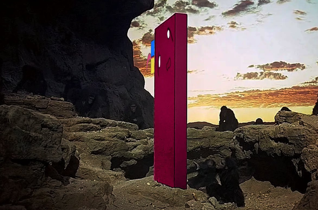 《太空漫游2001》中,猿人触摸这块石板获得了智慧