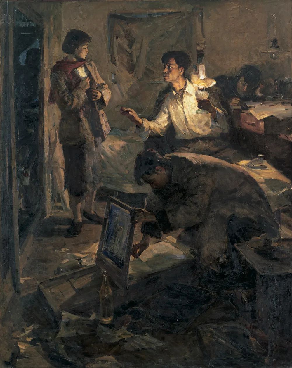 《青年地下工作者》 油画 1957年