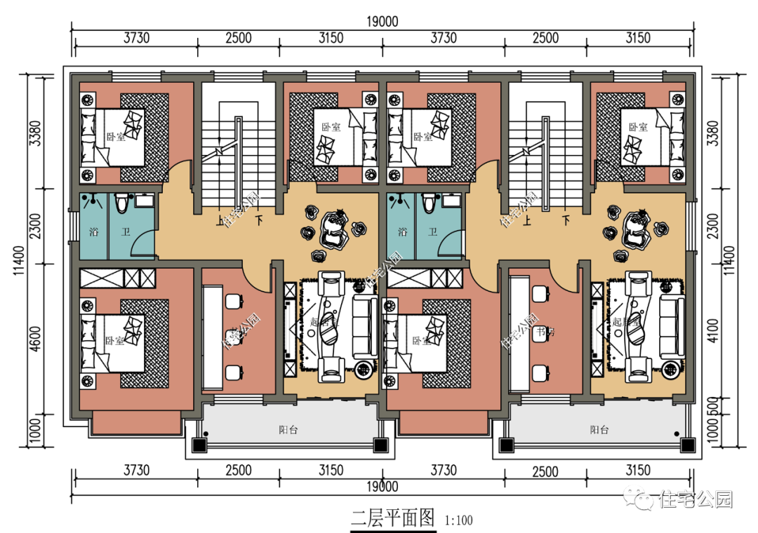 主体造价42万1911米二层欧式双拼别墅