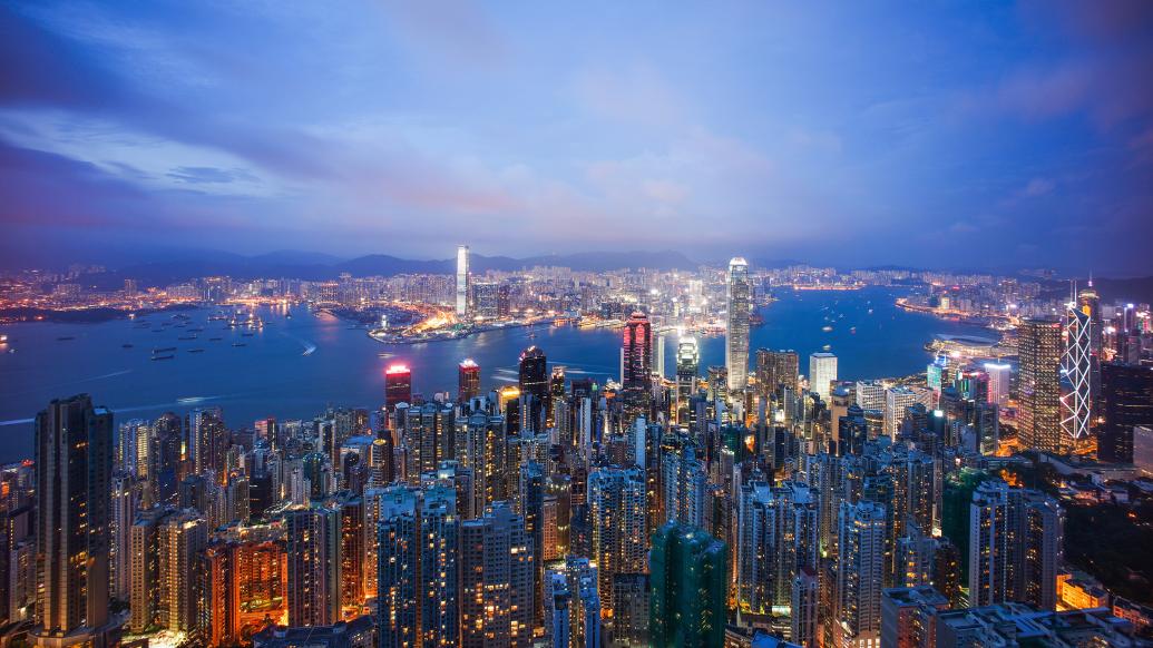 香港维多利亚港夜景 视觉中国 图