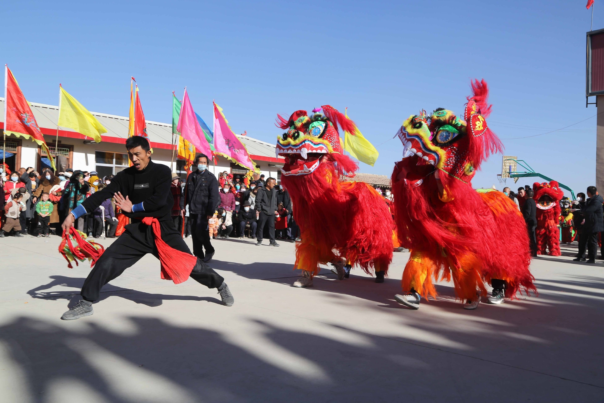甘肃定西:排练社火迎新春|定西市|甘肃省|新华社_新浪新闻