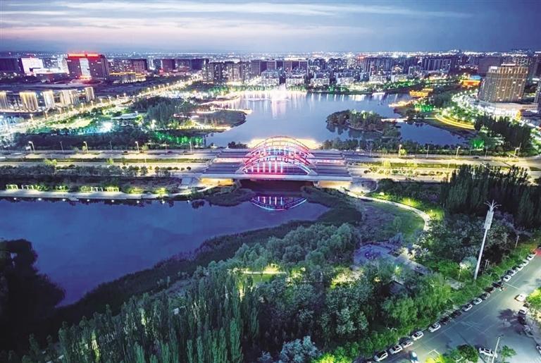 兰州新区夜景 □资料照片