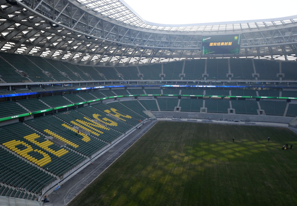 这是1月6日拍摄的北京工人体育场内景.新华社记者张晨霖摄