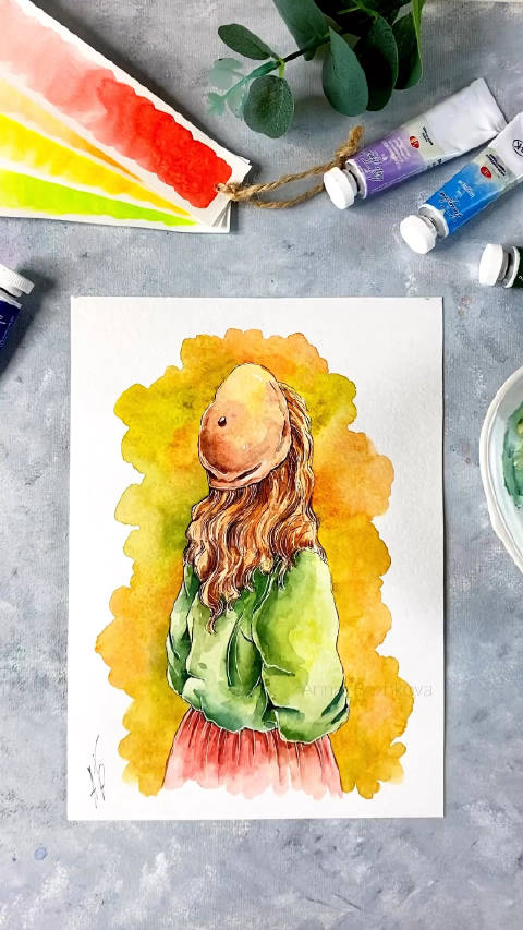 人物背面绘画分享