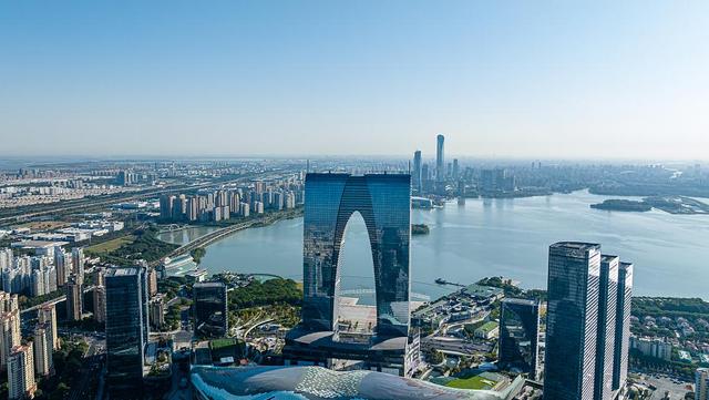 航拍的苏州工业园区.视觉中国 资料图