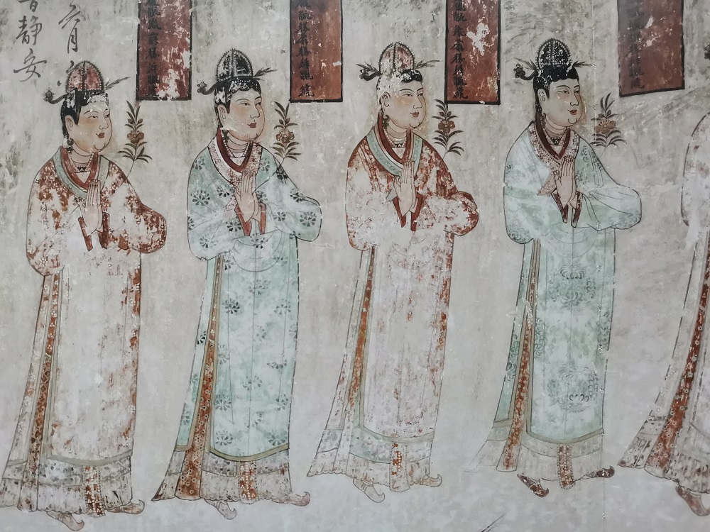 榆林窟第29窟西夏女供养人画像