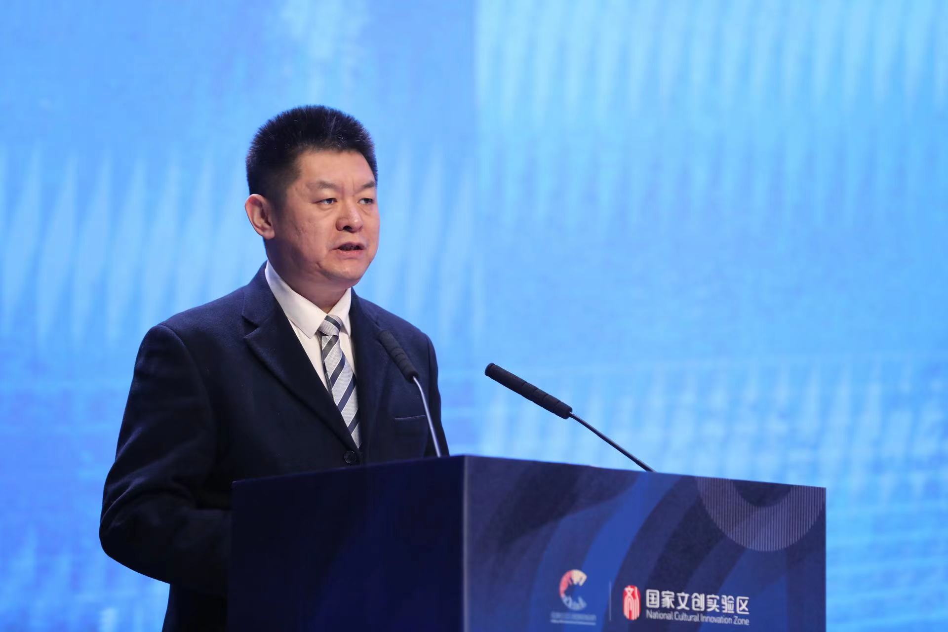 新京报社党委书记,社长刘军胜致辞.新京报记者 王飞 摄