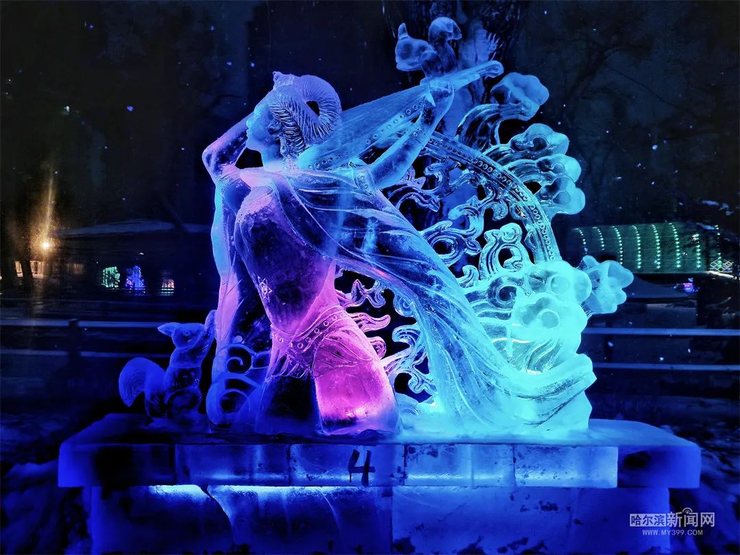第42届全国专业冰雕比赛落幕|哈尔滨选手创作的《森林之歌》和《守护