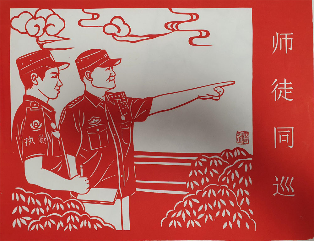 警嫂张白鸽:20幅剪纸致敬第三届中国人民警察节__财经头条