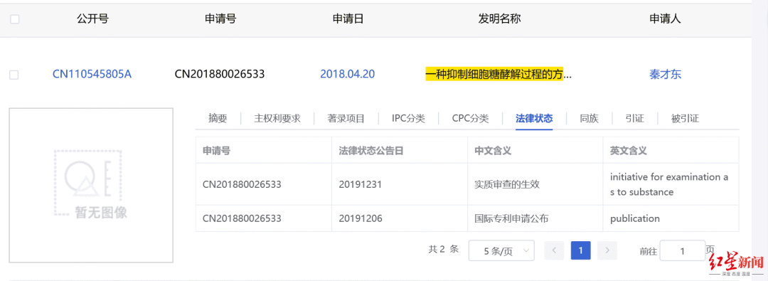 ↑秦才东2018年的专利申请信息