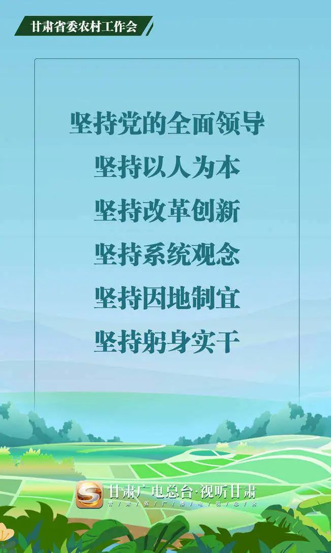 微海报丨甘肃省委农村工作会:铆足干劲加快农业强省建设 躬身笃行造福