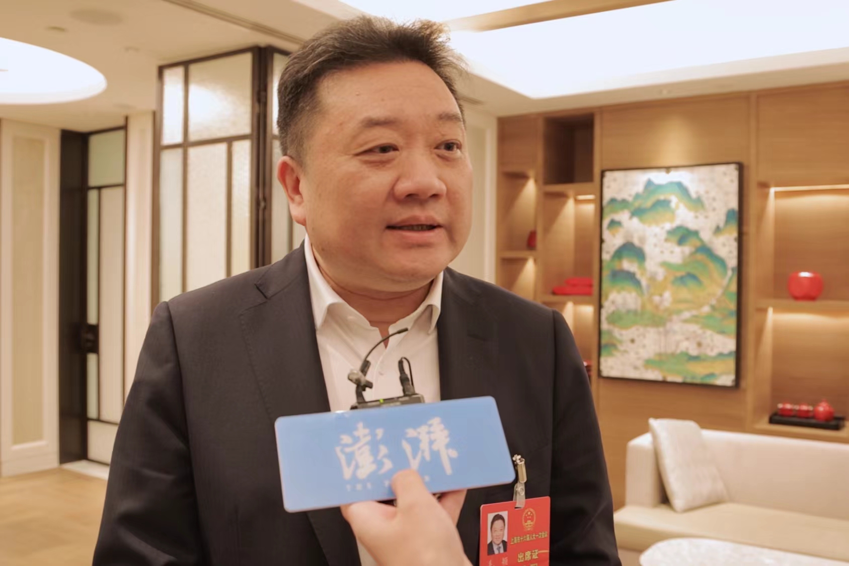 上海市人大代表,复旦大学附属华山医院院长毛颖 澎湃新闻记者 邹桥 图