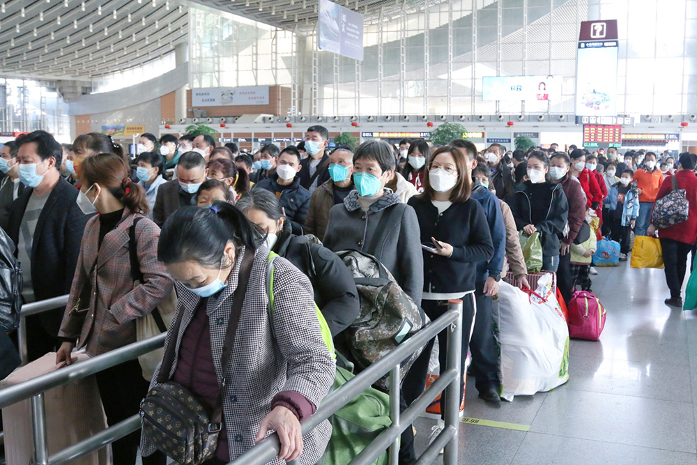 厦门火车站迎来春运首个客流高峰. &nbsp;厦门火车站 供图