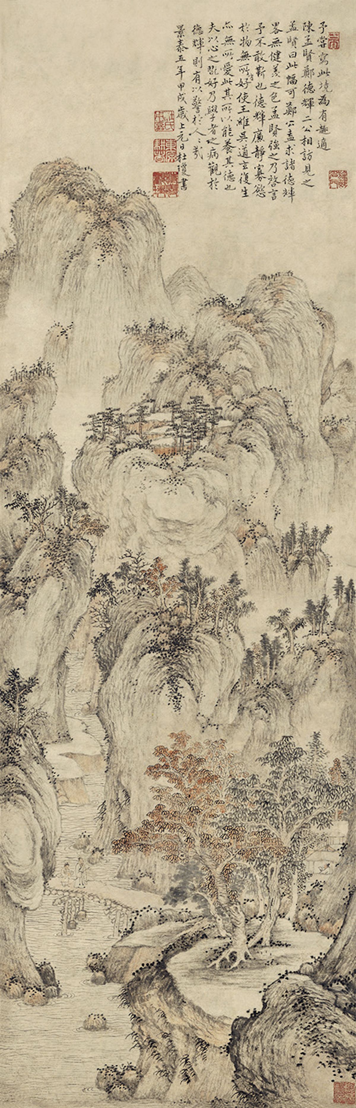 金润传世孤本《溪山真赏图》卷的初步研究|绘画_新浪财经_新浪网