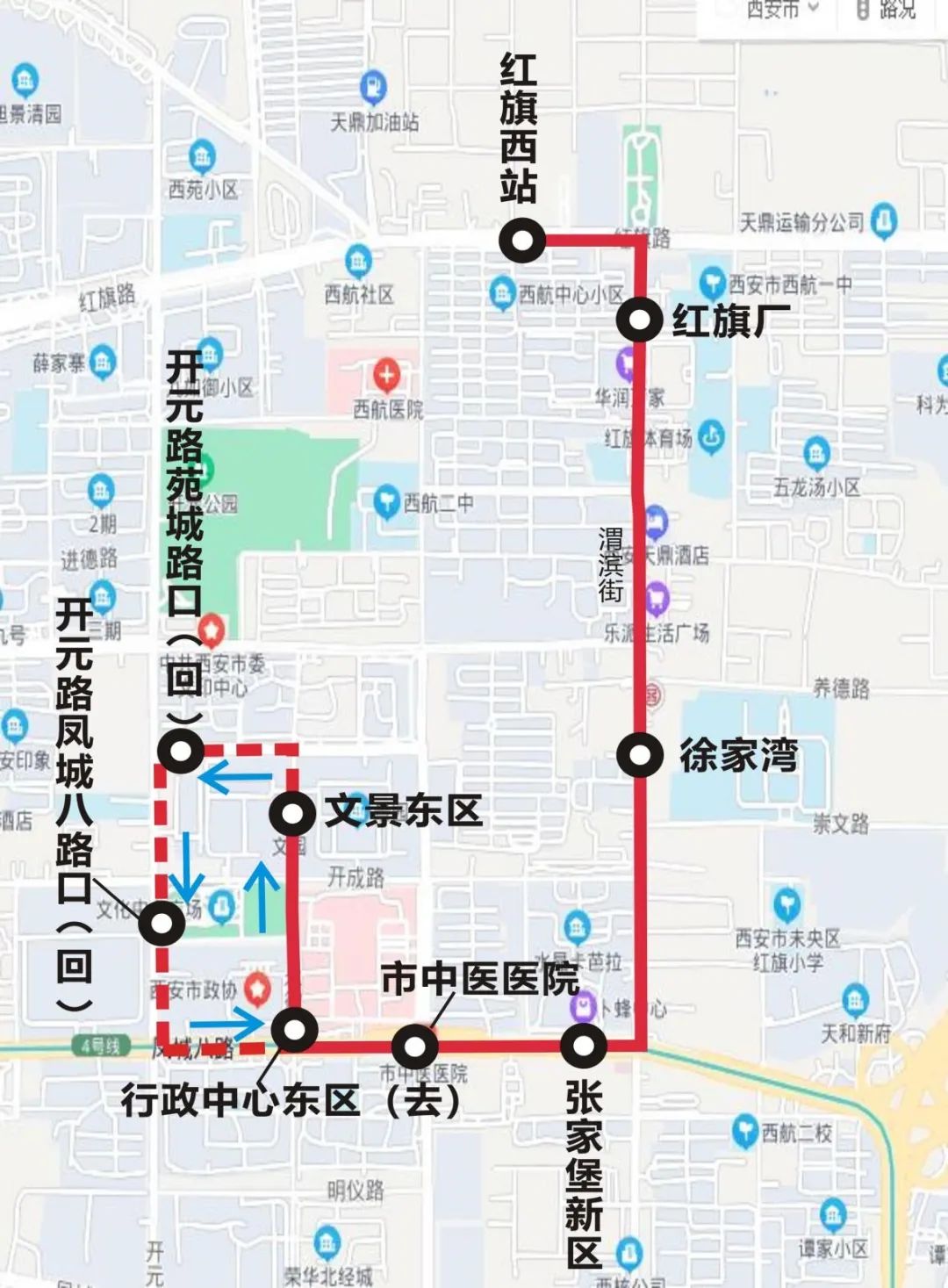 292路公交线路图