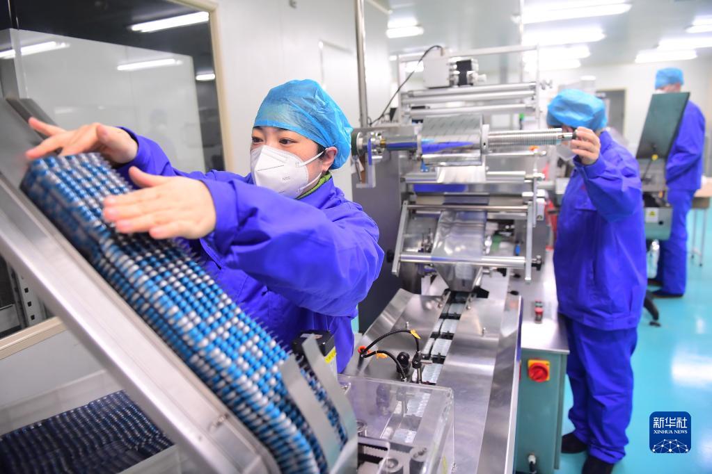 　　1月12日，在沈阳东陵药业股份有限公司，工人在生产小青龙胶囊。新华社记者 杨青 摄